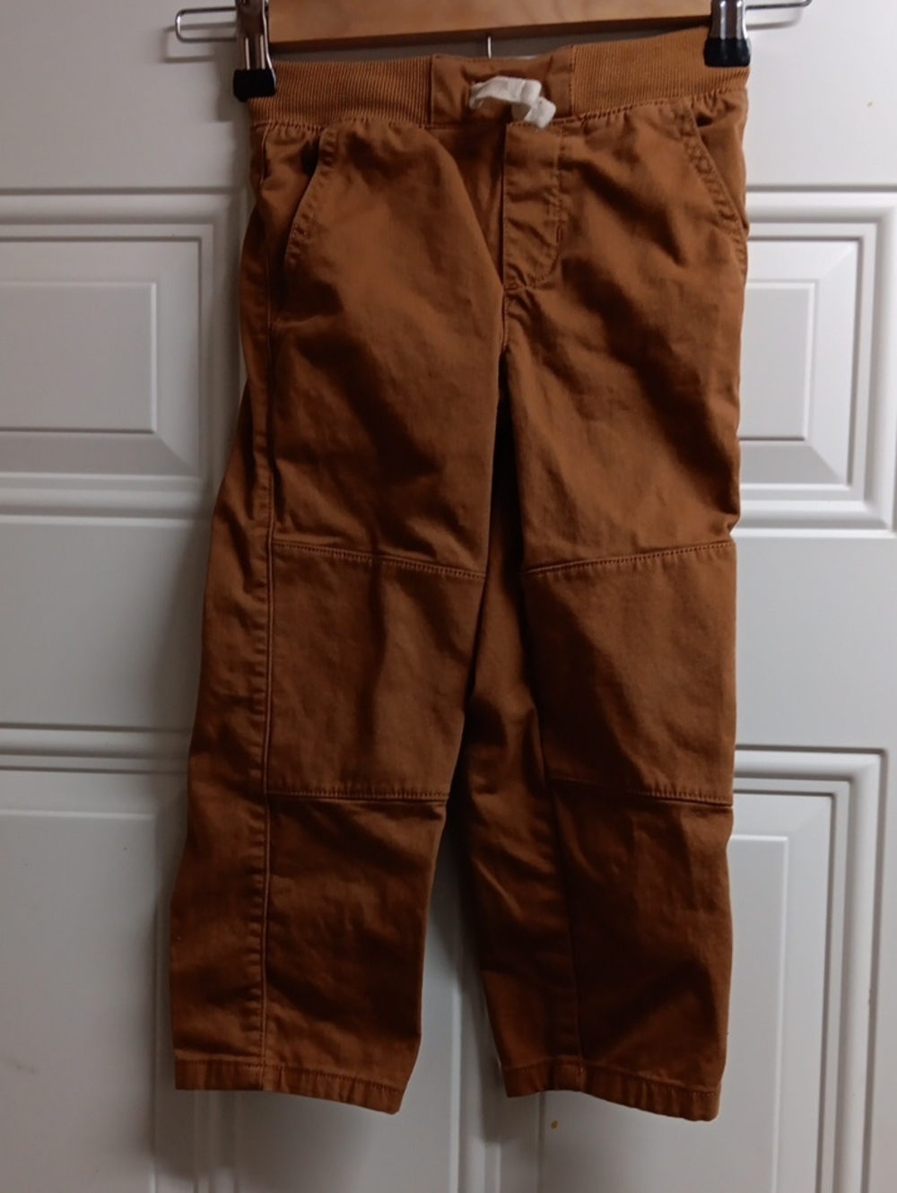 wonder nation Boys Casual Drawstring Pants - Rust Brown